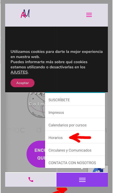 HORARIOS DE CLASE POR CURSO – INF. Y PRIMARIA (20-21)